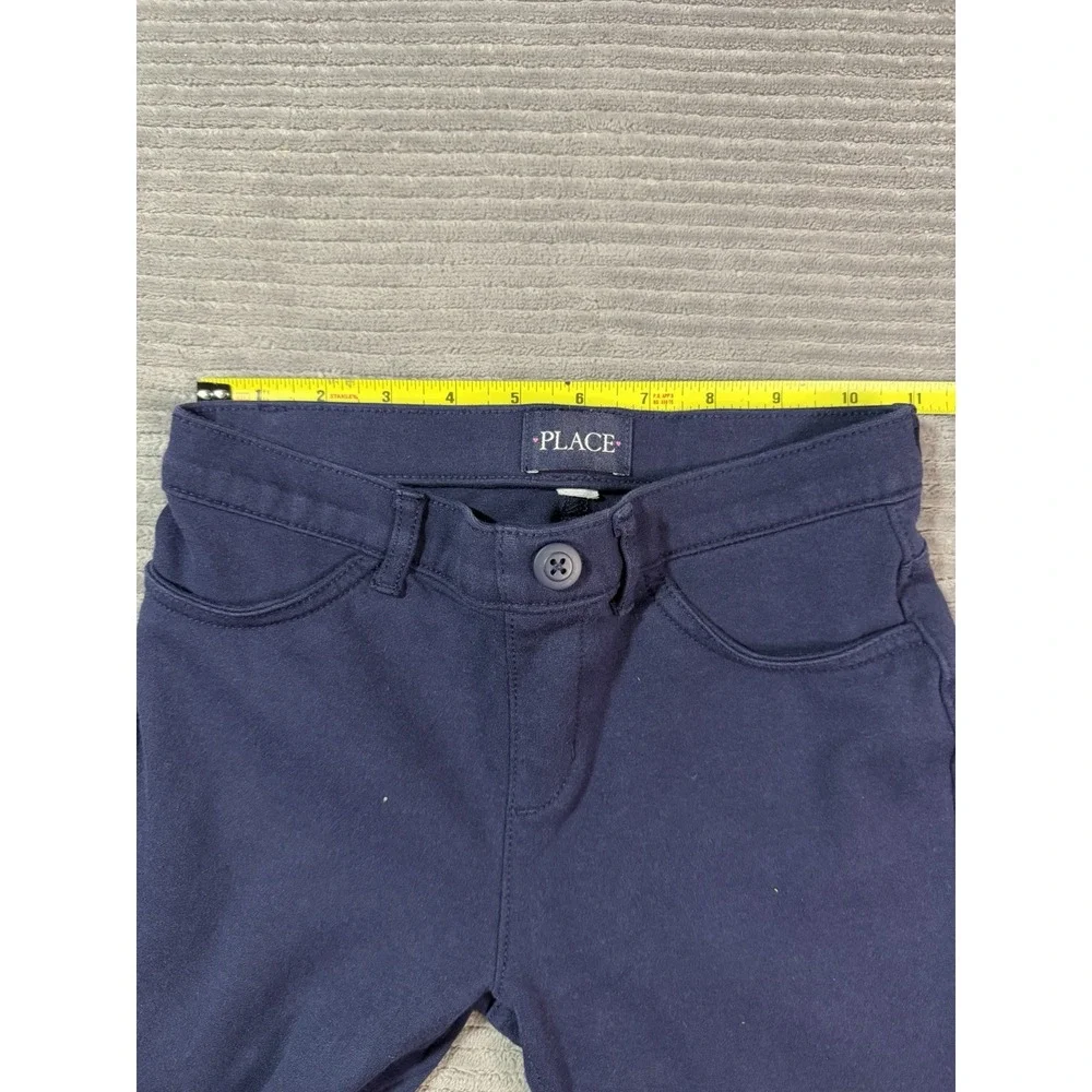 Girls Size 7 Pants Khaki And Dark Blue Lot Of 2